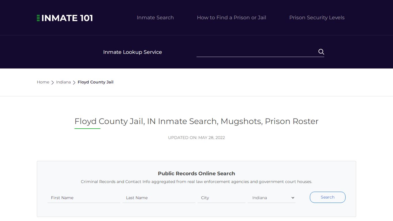 Floyd County Jail, IN Inmate Search, Mugshots, Prison ...