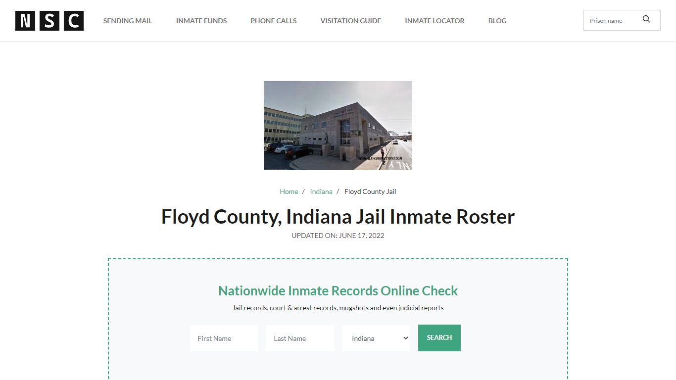 Floyd County, Indiana Jail Inmate List